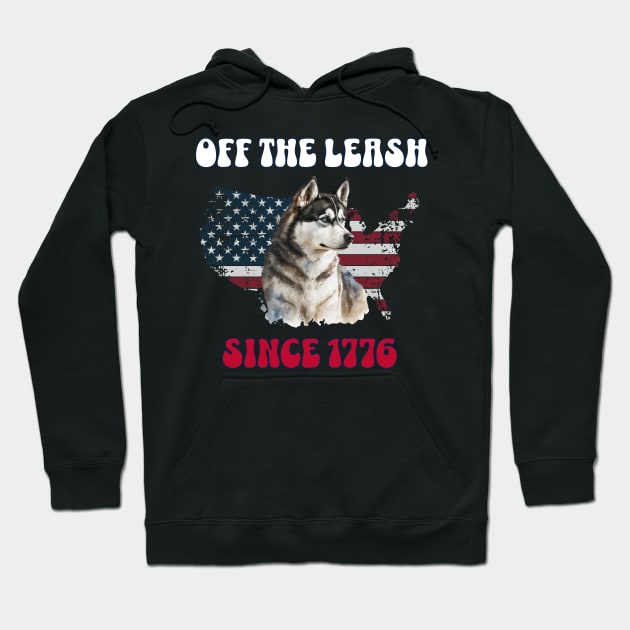 4th of July Independence Day Funny Design for Dog Lovers Hoodie by EndlessDoodles